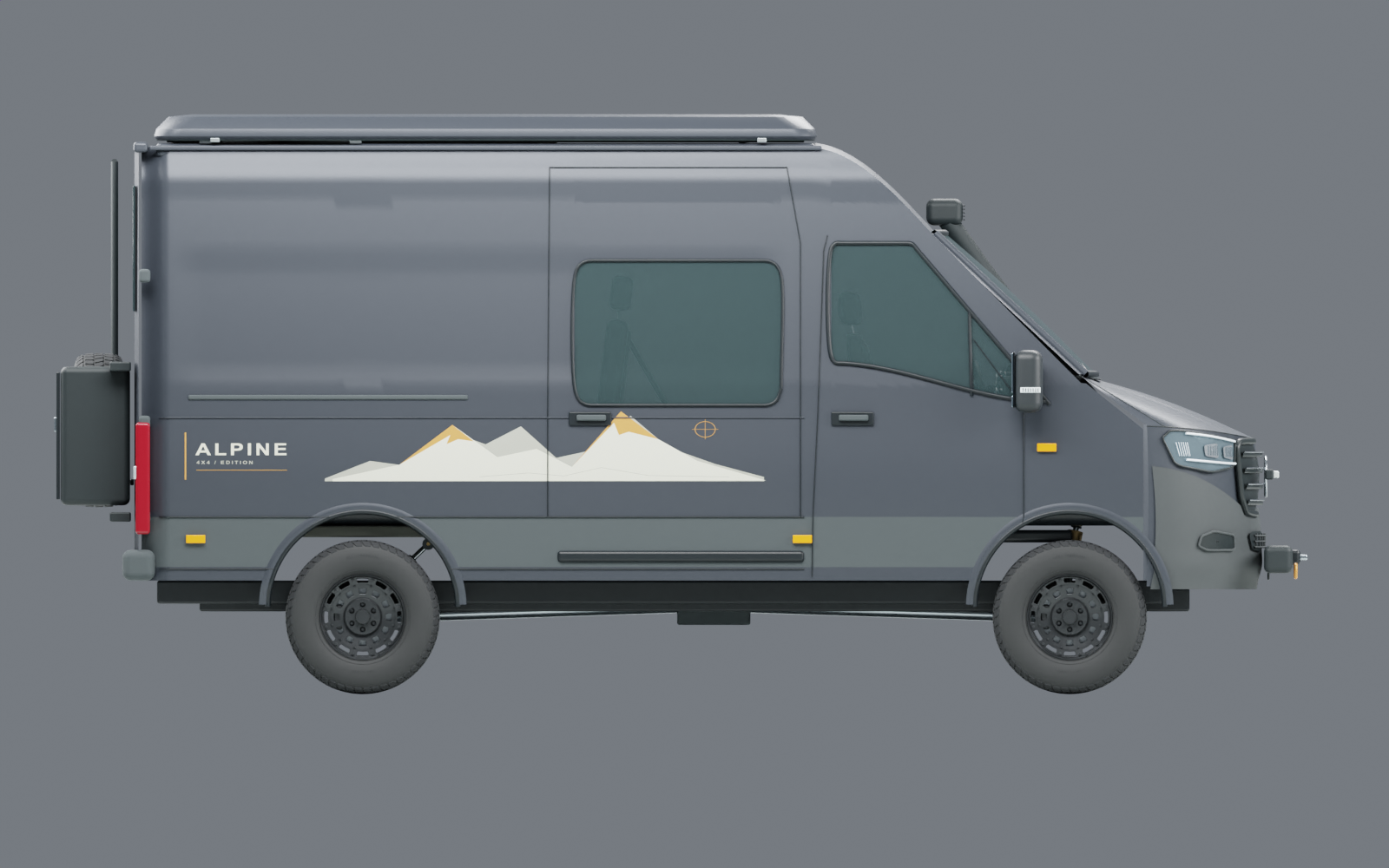 Profil droit du Sprinter avec sa porte coulissante